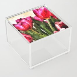 Marie's Pink Tulips Acrylic Box