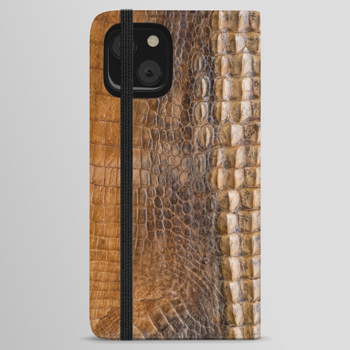 Crocodile leather texture iPhone Wallet Case