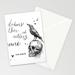 Darkness there and nothing more, Edgar Allan Poe Stationery Cards