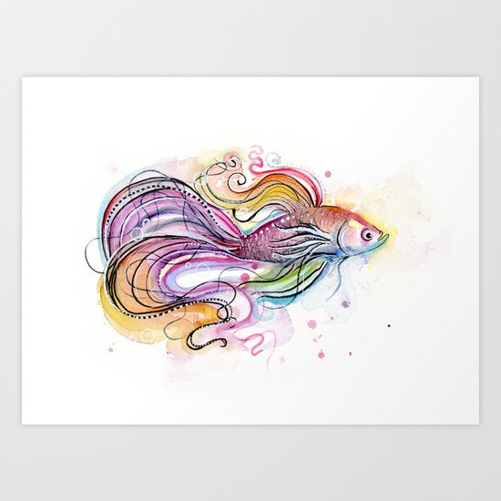 Betta Fish Art Print