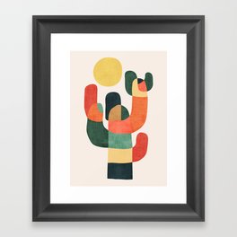 Cactus in the desert Framed Art Print