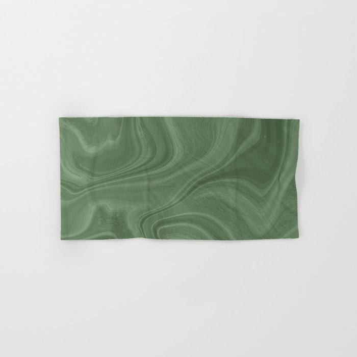 Sage Green Swirl Marble Hand & Bath Towel