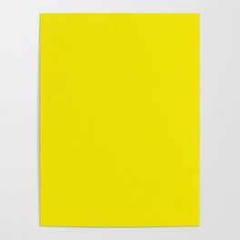 Plain Solid Color Yellow Vivid Yellow Banana Yellow Poster