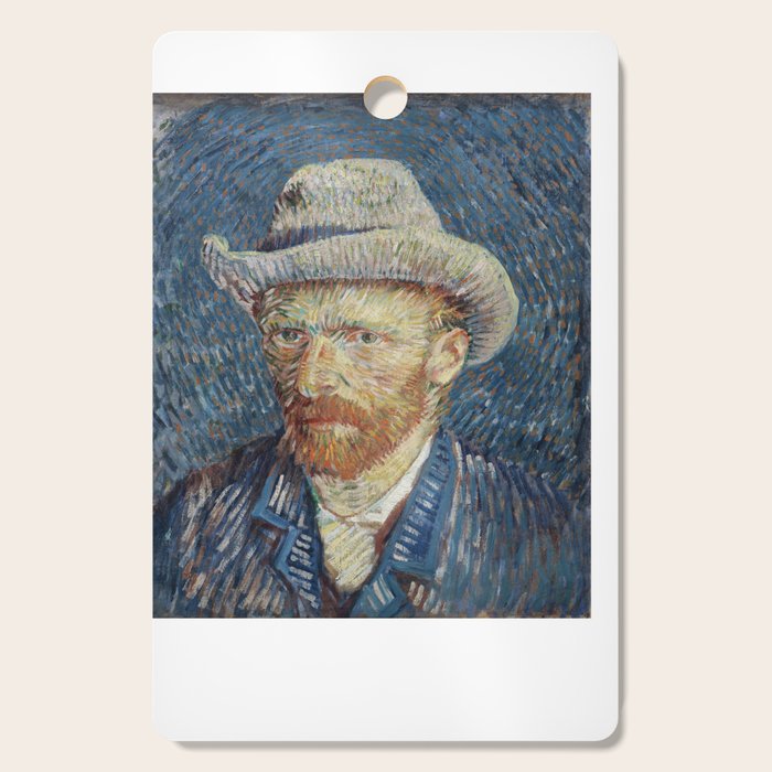 Self Portrait with Grey Felt Hat by Vincent van Gogh Cutting Board by