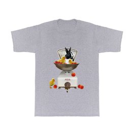 Kitchen scales Tomatoes Bunny and Chicken T Shirt | Rabbit, Antik, Cute, Eastern, Vegetables, Animal, Kitchen, Tomatoes, Tomato, Chick 