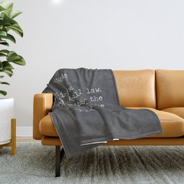 Music is a moral law- it gives soul to the universe, beautiful Plato Quote, minimalist typewriter  Throw Blanket