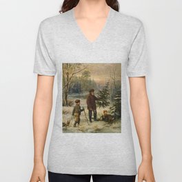 Vorweihnacht by Franz Krüger (19th century) V Neck T Shirt