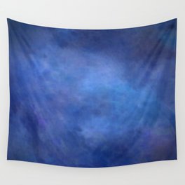 Abstract Soft Watercolor Gradient Ombre Blend 2 Deep Dark Blue and Light Blue Wall Tapestry