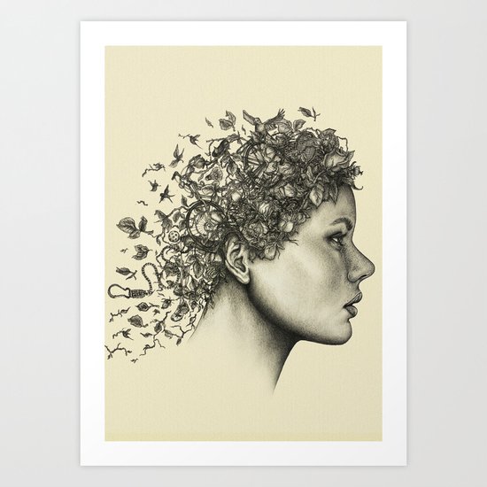 Spring woman Art Print