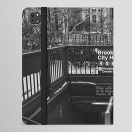 New York City | Black and White Winter Day | Travel Photography iPad Folio Case