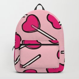 Lollipop Love Backpack | Girly, Drawing, Hearts, Girlie, Pink, Love, Food, Nom, Lollipop, Digital 