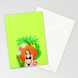 Hot summer/ Light green Stationery Cards
