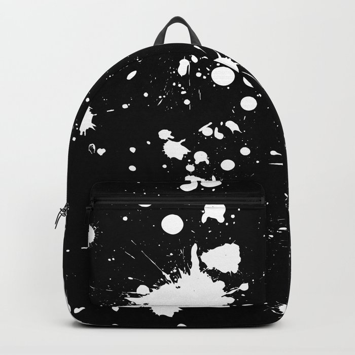 Black and White Splatter Backpack by Lois Eastlund | Society6