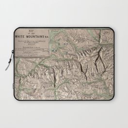 Vintage White Mountains Physical Map (1872) Laptop Sleeve