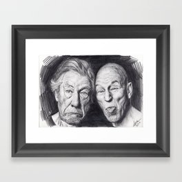 Patrick Stewart & Ian McKellen Framed Art Print
