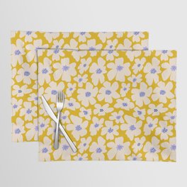 Retro Daisy - yellow, white and purple  Placemat