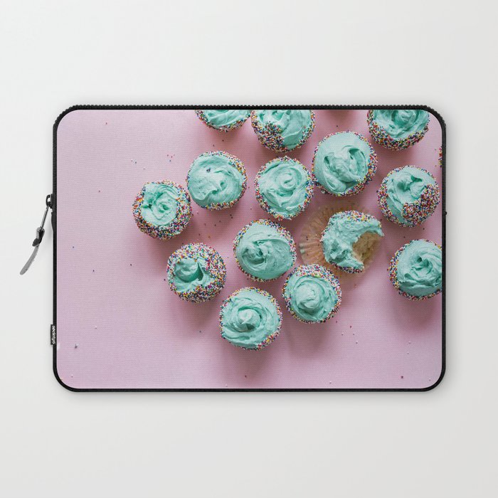 Blue Cupcakes Laptop Sleeve