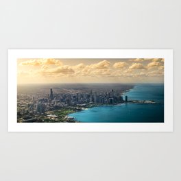 Panorama of Chicago Skyline Art Print