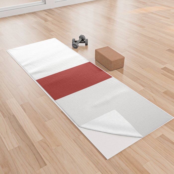 j (Maroon & White Letter) Yoga Towel
