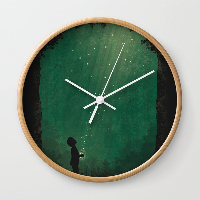 Fireflies Wall Clock