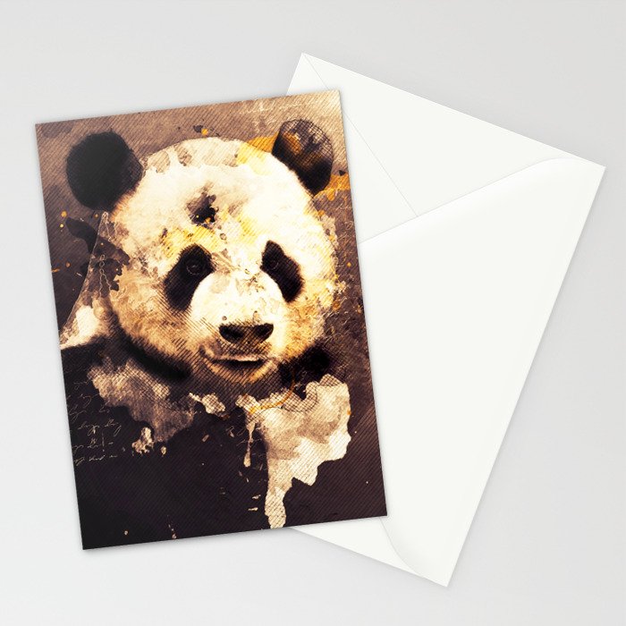 Panda Painting Abstract Art Bears Black And White Animals