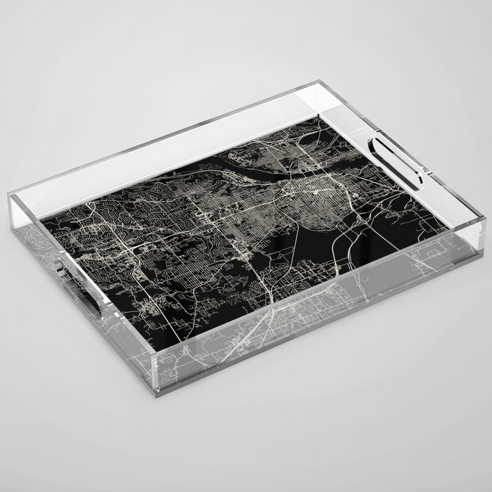 Little Rock, USA - city map Acrylic Tray