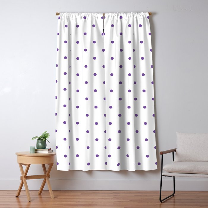 Small Purple Polka Dots Blackout Curtain By Coolfunawesometime