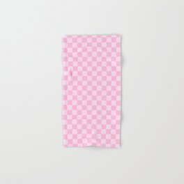 Pink Lace Pink and Cotton Candy Pink Checkerboard Hand & Bath Towel