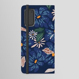 Floral abundance Blue Android Wallet Case