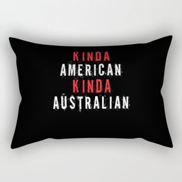 Text Kinda American Kinda Australian Australia Day Rectangular Pillow