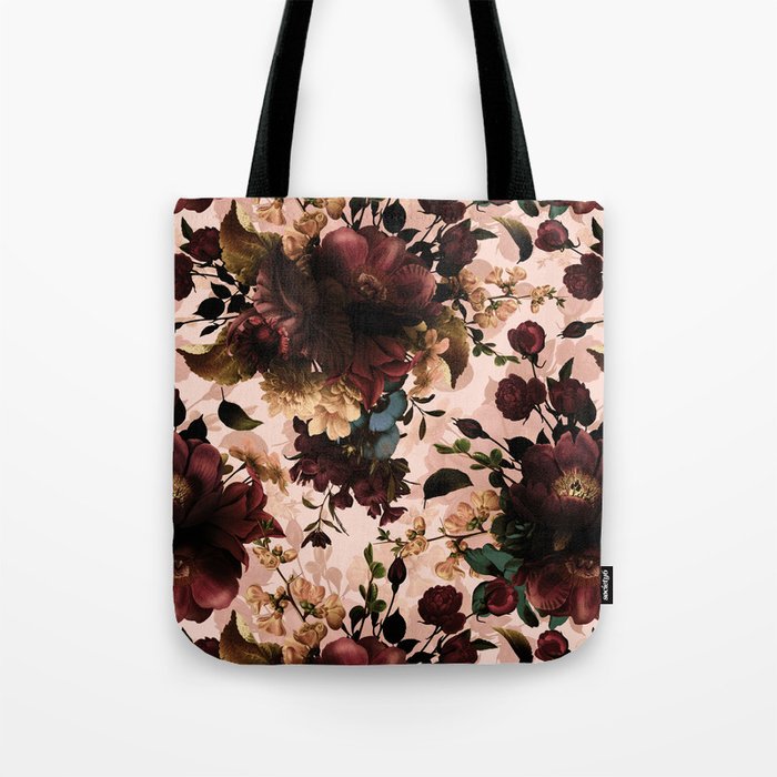 Vintage Shabby Chic Night Botanical Flowers Garden Affaire V
