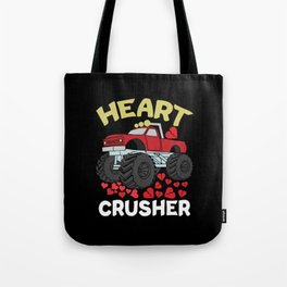 Heart Crush Monster Truck Hearts Valentines Day Tote Bag