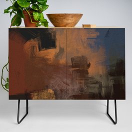 2d illustration. Artistic background image. Abstract painting on canvas. Contemporary art. Hand made art. Colorful texture. Modern artwork. Strokes of fat paint. Brushstrokes. Credenza