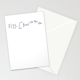 Fourier transform equation handwritten Stationery Card
