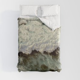 Massive Stormy Ocean Waves  Duvet Cover