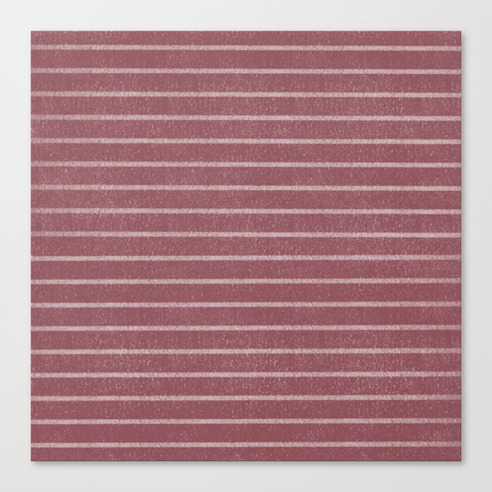 Classic Stripe (Berry) Canvas Print