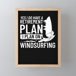 Windsurfing Board Sail Paddle Windsurfer Framed Mini Art Print