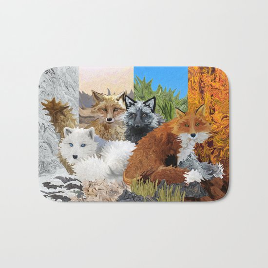 Four Shades of Fox Bath Mat
