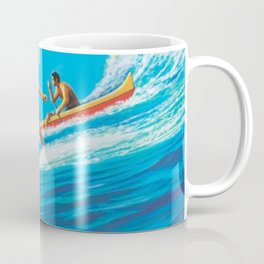 Hawaiian Surfers, Honolulu, Hawaii Vintage Poster Coffee Mug