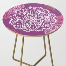 Mandala Purple Side Table