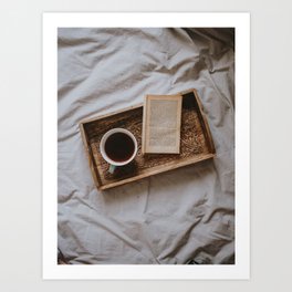 Coffee & Book Art Print