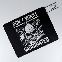 Don't Worry I'm Vaccinated Vaccination Picnic Blanket