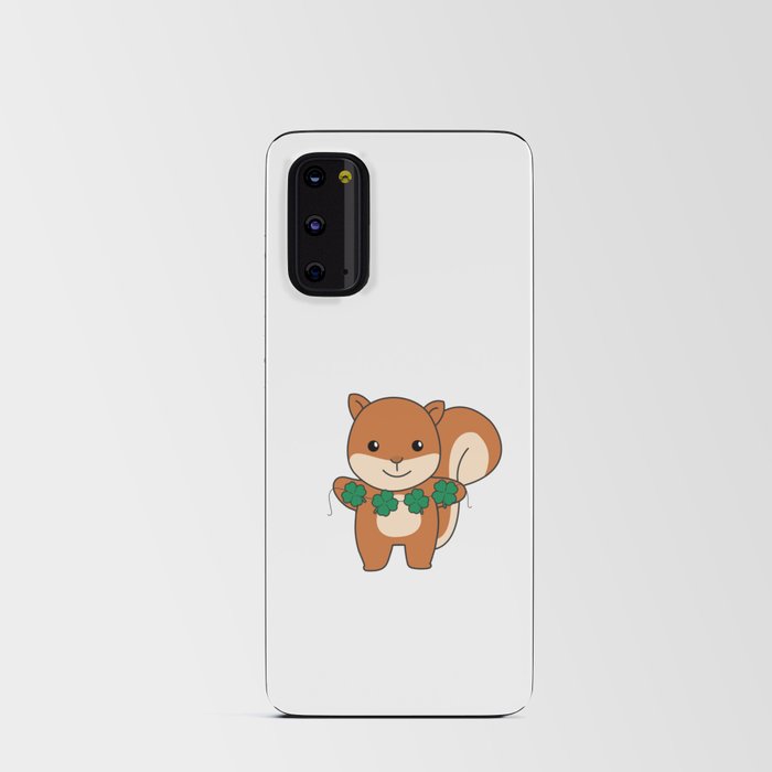 Squirrel With Shamrocks Cute Animals For Luck Android Card Case