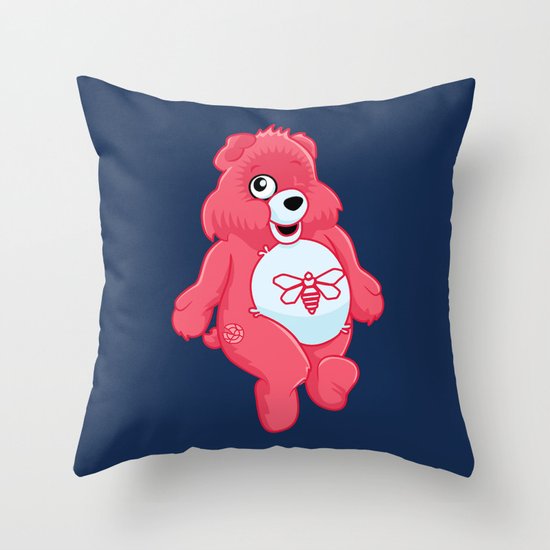 breaking bear. Throw Pillow