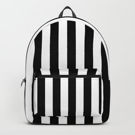 Black and white vertical stripes | Classic cabana Stripe Backpack