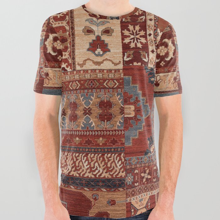 Carpet Collage Artwork All Over Graphic Tee