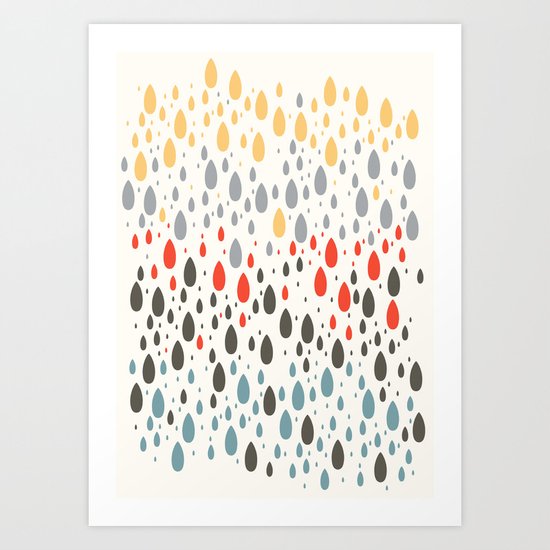 Rainbow Drops Art Print