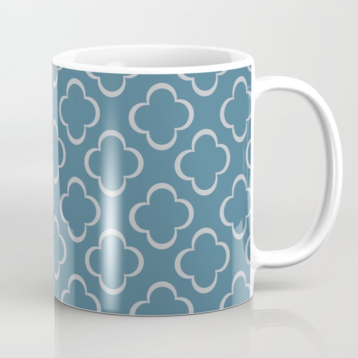 Quatrefoil BLue Coffee Mug