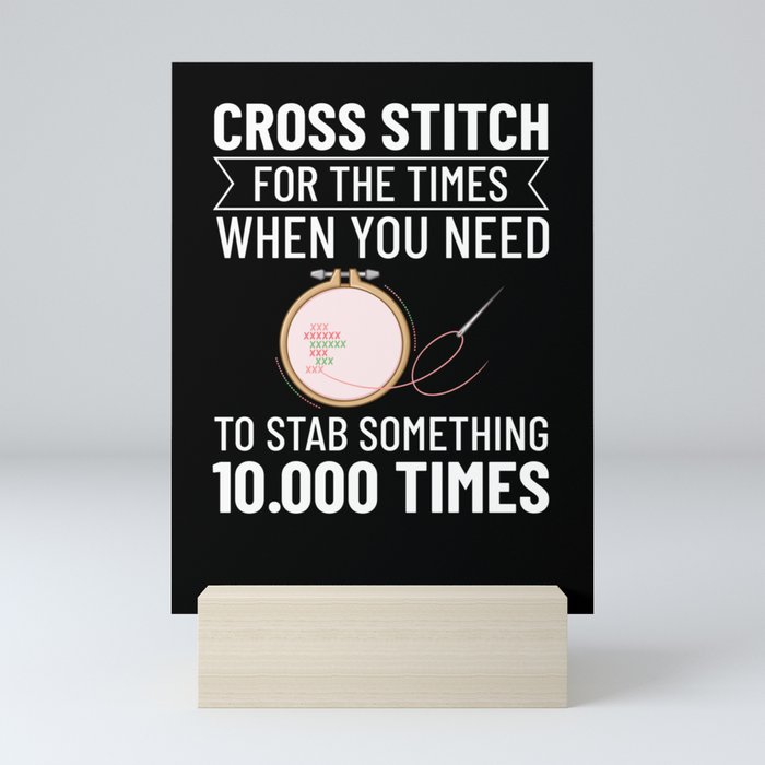 Cross Stitch Pattern Beginner Counted Needle Mini Art Print