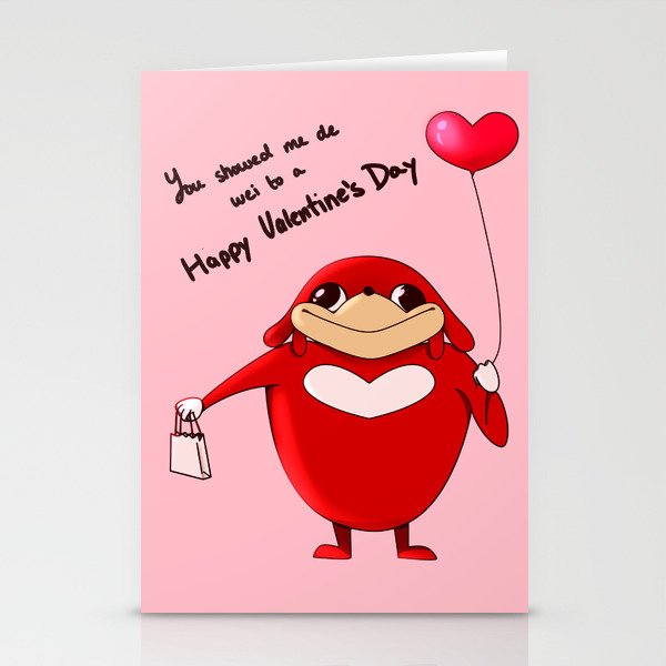 Meme Vr Knuckles Valentine Card Stationery Cards By Porcelean